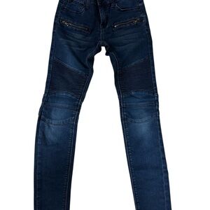 Hudson Jeans Dark Blue Moto zipper  Skinny Jeans for Kids